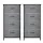 Artiss Set of 2 Grey Tallboy Dressers, 4 Drawer Storage with MDF, Metal Frame, Non-Woven Lining, 47x30x94cm, Easy