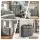 Artiss Chest of 9 Drawers Storage Tallboy 101cm x 30cm x 100cm with Adjustable Feet MDF Top Grey