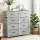 Artiss 9-Drawer Chest of Drawers Storage Dresser with Fabric Drawers and MDF Top for Bedroom Light Grey