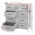 Artiss 9-Drawer Chest of Drawers Storage Dresser with Fabric Drawers and MDF Top for Bedroom Light Grey