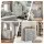 Artiss 9-Drawer Chest of Drawers Storage Dresser with Fabric Drawers and MDF Top for Bedroom Light Grey