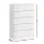 Artiss Chest of Drawers, 6-Drawer, High-Density Particle Board, White, 80x40x121cm, Contemporary Design, Durable Storage