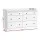 Artiss Chest of Drawers, Particle Board, 6-Drawer, White, 138x40x84cm - Durable, Contemporary Storage Solution