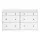 Artiss Chest of Drawers, Particle Board, 6-Drawer, White, 138x40x84cm - Durable, Contemporary Storage Solution