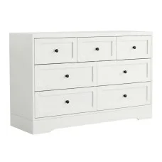 Artiss 7 Drawer Chest of Drawers with Metal Handles and Anti-Rust Runners White
