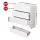 Artiss 3 Chest of Drawers Lowboy White Dresser - 15mm MDF, 100x40x90cm, Push-to-Open, Scratch-Resistant Finish