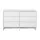Artiss 6 Chest of Drawers Dresser Cabinet White 120cm MDF Fluted Front Push-to-Open Storage, Anti-Tip, Scratch-Resistant