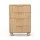 Artiss 4 Drawer Tallboy Dresser - Pine Finish, Fluted Front, 60x40x90cm, Scratch-Resistant, Easy Assembly, Anti-Tip Kit