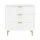 Artiss 3-Drawer Lowboy Cabinet, White, 80x45x85cm, Carved Design, Metal Handles, Smooth Runners, Easy Assembly
