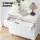 Artiss 3-Drawer Lowboy Cabinet, White, 80x45x85cm, Carved Design, Metal Handles, Smooth Runners, Easy Assembly