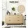 Artiss 6 Chest of Drawers BRIONY Oak Rattan Lowboy, Real Rattan, Solid Wood Legs, 120cm, Coastal Boho Bedroom Storage