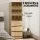 Artiss Pine 3 Chest of Drawers Tallboy Cabinet – 3 Adjustable Shelves, Handle-Free, Easy Assembly, 50.5x40.5x160cm