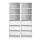 Artiss 2-Piece Chest of Drawers Tallboy Cabinet with Shelves and Drawers White Storage Set
