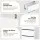 Artiss 2-Piece Chest of Drawers Tallboy Cabinet with Shelves and Drawers White Storage Set