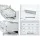 Artiss 6-Drawer Lowboy, Particle Board, White, 110.5x42x69cm - Stylish Storage Solution with Melamine Finish