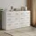 Artiss 6-Drawer Lowboy, Particle Board, White, 110.5x42x69cm - Stylish Storage Solution with Melamine Finish
