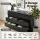 Artiss 6 Drawer Lowboy Chest of Drawers Black 120x39x82cm Melamine Groove Handle Smooth Runners 6-Drawer