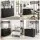 Artiss 6 Drawer Lowboy Chest of Drawers Black 120x39x82cm Melamine Groove Handle Smooth Runners 6-Drawer