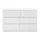 Artiss 6 Drawer Chest of Drawers Lowboy White 120x39x82cm Melamine Particle Board Smooth Runners 6 Drawers
