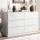 Artiss 6 Drawer Chest of Drawers Lowboy White 120x39x82cm Melamine Particle Board Smooth Runners 6 Drawers