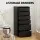 Artiss 6-Drawer Tallboy Dresser in Black - Sleek Handle-Free Design, 113cm High, Sturdy Particle Board, Easy Assembly