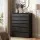 Artiss 2-Piece Chest of Drawers Set with 6 Storage Drawers Handle-Free Design Smooth Sliding Runners Black
