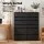 Artiss 2-Piece Chest of Drawers Set with 6 Storage Drawers Handle-Free Design Smooth Sliding Runners Black
