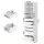 Artiss 2-Piece Chest of Drawers Set with 6 Drawers, 3 Adjustable Shelves and Smooth Sliding Runners White