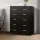 Artiss 6-Drawer Tallboy, High Density Particle Board, Walnut, 85x39.5x105cm, Contemporary Storage Chest