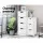 Artiss LEESA White 4 Chest of Drawers - Country Style Storage Cabinet with Durable MDF, Non-Toxic Finish, Ample Space
