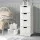 Artiss LEESA White 4 Chest of Drawers - Country Style Storage Cabinet with Durable MDF, Non-Toxic Finish, Ample Space