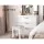 Artiss Dressing Table Stool, Linen Fabric, 37x27.5x45cm, White, French Provincial Style, Curved Cabriole Legs