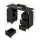 Artiss Manicure Table Nail Desk with Built-in Dust Collector, 3 Drawers, 3 Shelves, Wrist Cushion and Wheels Black