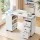 Artiss Manicure Table Nail Desk with Built-in Dust Collector Drawers Shelves Wrist Cushion Wheels White
