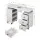 Artiss Manicure Table Nail Desk with Built-in Dust Collector Drawers Shelves Wrist Cushion Wheels White