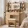 Artiss Dressing Table Vanity Desk Set with LED Mirror Charging Station and Stool