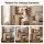 Artiss Dressing Table Vanity Desk Set with LED Mirror Charging Station and Stool