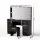 Artiss Black LED Vanity Desk Set with 10 Bulbs, 7 Drawers & Stool - 119x40x143cm, Adjustable Lighting, PU Leather Finish