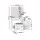 Artiss Dale White Dressing Table Set with Stool, 12 LED Bulbs & Adjustable Storage, 5 Drawers, Hollywood Mirror