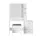 Artiss Dale White Dressing Table Set with Stool, 12 LED Bulbs & Adjustable Storage, 5 Drawers, Hollywood Mirror