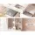 Artiss Dale White Dressing Table Set with Stool, 12 LED Bulbs & Adjustable Storage, 5 Drawers, Hollywood Mirror