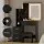 Artiss LED Dressing Table Vanity Set Black, Sliding Mirror, 4 Drawers, Lockable, Padded Stool, 80x36x131cm