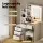 Artiss White LED Dressing Table Vanity Set with Sliding Mirror, 4 Drawers & Padded Stool - MDF & PU Leather, 80x36x131cm
