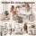 Artiss Large Makeup Dressing Table Vanity with 10 Drawers LED Mirror Power Hub and Stool White
