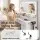 Artiss Large Makeup Dressing Table Vanity with 10 Drawers LED Mirror Power Hub and Stool White