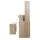 Artiss Oak Dressing Table Set with Mirror & Stool - 4 Drawers, Lockable Storage & Display Shelves for Bedroom