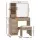 Artiss Hollywood-Style Dressing Table Set with 10 LED Bulbs, Wood Finish, 5 Drawers, and PU Leather Stool, 80x38x131cm