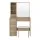 Artiss Hollywood-Style Dressing Table Set with 10 LED Bulbs, Wood Finish, 5 Drawers, and PU Leather Stool, 80x38x131cm