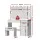 Artiss LED Dressing Table Set with Stool, 10 Dimmable Bulbs, Large Mirror, 3 Colour Lights, White, 105x40x140cm