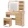 Artiss LED Vanity Desk Set: Hollywood Mirror, 5 Drawers, Charging Station, Wood, 104cm x 43cm x 140cm, Padded Stool